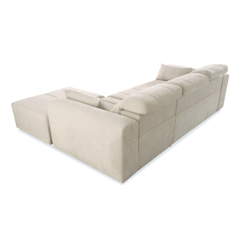 Esquinero Luxor I con función de cama en tela Plecionka, Wind 05 - Lujo y comodidad en tu sala de estar. Esquinero Luxor I con función de cama en tela Plecionka, Wind 05 - Lujo y comodidad en tu sala de estar.
