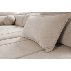 Luxor I Corner Sofa with Sleeping Function in Plecionka Fabric, Wind 84 - Luxury and Comfort in Your Living Room