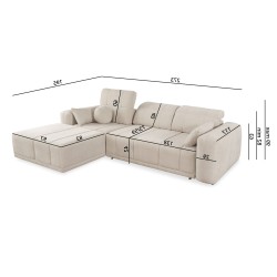Ecksofa Luxor I mit Schlaffunktion im Stoff Plecionka, Wind 73 - Luxus und Komfort in Ihrem Wohnzimmer Ecksofa Luxor I mit Schlaffunktion im Stoff Plecionka, Wind 73 - Luxus und Komfort in Ihrem Wohnzimmer