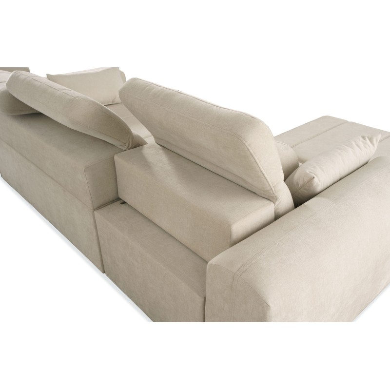 Esquina Luxor I con función de cama en tela Tejido, Wind 02 - Lujo y comodidad en tu salón Esquina Luxor I con función de cama en tela Tejido, Wind 02 - Lujo y comodidad en tu salón