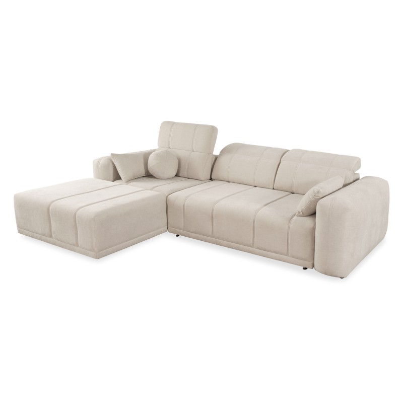 Esquina Luxor I con función de cama en tela Tejido, Wind 02 - Lujo y comodidad en tu salón Esquina Luxor I con función de cama en tela Tejido, Wind 02 - Lujo y comodidad en tu salón