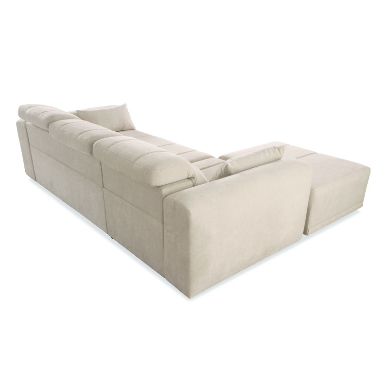 Esquina Luxor I con función de cama en tela Tejido, Wind 02 - Lujo y comodidad en tu salón Esquina Luxor I con función de cama en tela Tejido, Wind 02 - Lujo y comodidad en tu salón
