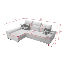 Ecksofa Ascot I mit Schlaffunktion und USB-Anschluss | Möbel im zeitlosen Stil Ecksofa Ascot I mit Schlaffunktion und USB-Anschluss | Möbel im zeitlosen Stil
