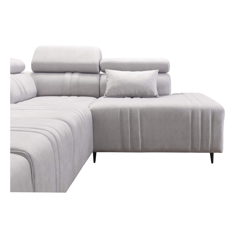 Verona VII corner sofa with a sleeping function in Velvet fabric, Vena 8 – elegance and functionality Verona VII corner sofa with a sleeping function in Velvet fabric, Vena 8 – elegance and functionality