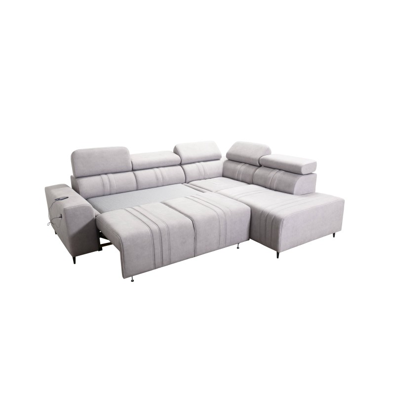 Verona VII corner sofa with a sleeping function in Velvet fabric, Vena 8 – elegance and functionality Verona VII corner sofa with a sleeping function in Velvet fabric, Vena 8 – elegance and functionality
