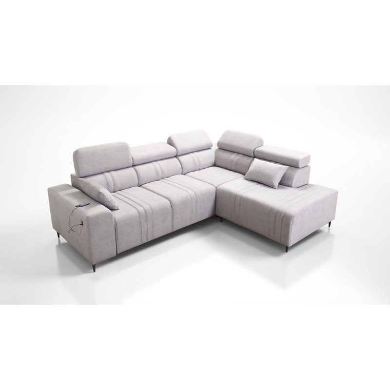 Verona VII corner sofa with a sleeping function in Velvet fabric, Vena 8 – elegance and functionality Verona VII corner sofa with a sleeping function in Velvet fabric, Vena 8 – elegance and functionality