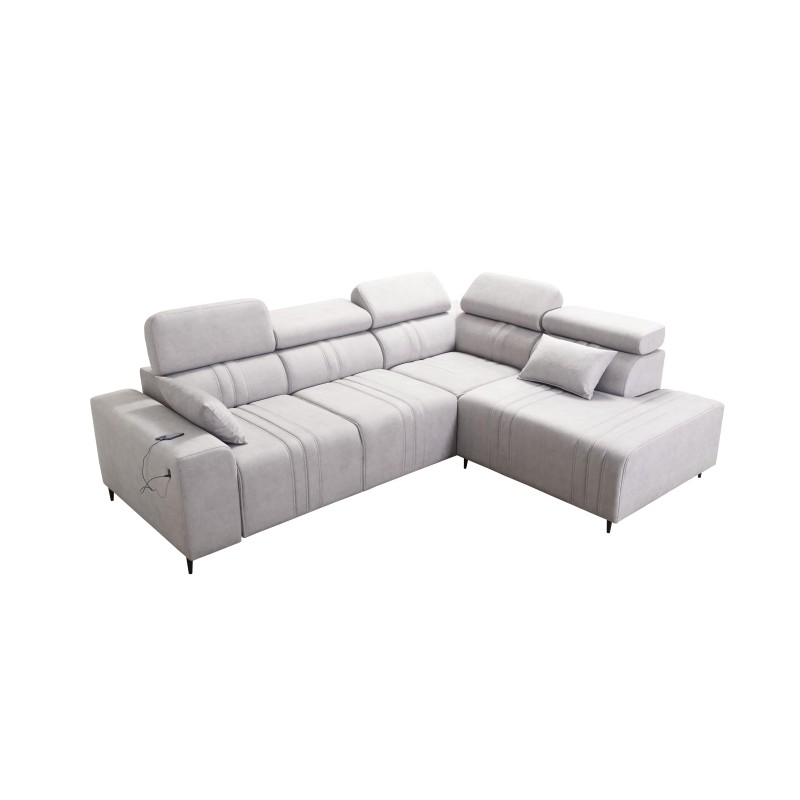 Verona VII corner sofa with a sleeping function in Velvet fabric, Vena 8 – elegance and functionality Verona VII corner sofa with a sleeping function in Velvet fabric, Vena 8 – elegance and functionality
