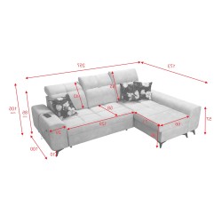 Ecksofa Ascot I mit Schlaffunktion und USB-Anschluss | Möbel im zeitlosen Stil Ecksofa Ascot I mit Schlaffunktion und USB-Anschluss | Möbel im zeitlosen Stil