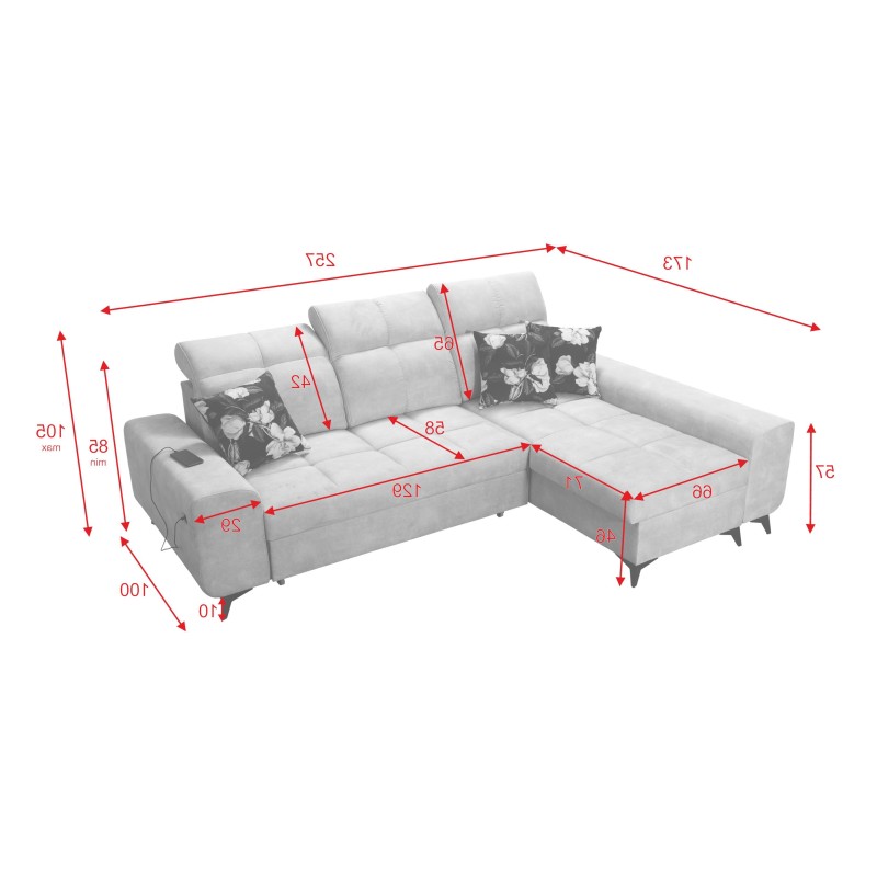 Ecksofa Ascot I mit Schlaffunktion und USB-Anschluss | Möbel im zeitlosen Stil Ecksofa Ascot I mit Schlaffunktion und USB-Anschluss | Möbel im zeitlosen Stil