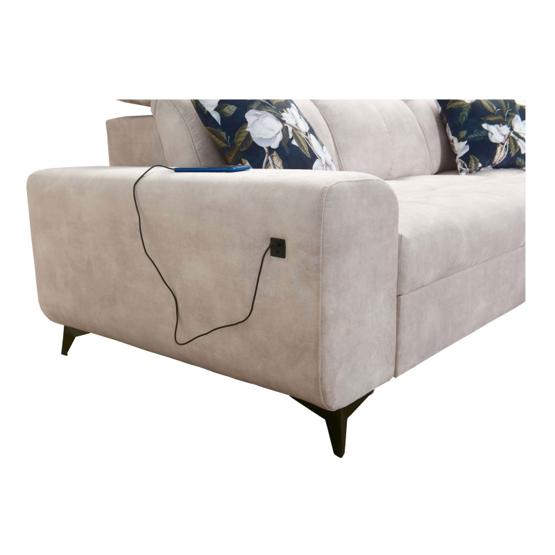 Ecksofa Ascot I mit Schlaffunktion und USB-Anschluss | Möbel im zeitlosen Stil Ecksofa Ascot I mit Schlaffunktion und USB-Anschluss | Möbel im zeitlosen Stil