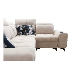Ecksofa Ascot II mit Schlaffunktion, USB-Anschluss und verstellbaren Kopfstützen Samt, Wave 1 | Ihre Möbelmarke Ecksofa Ascot II mit Schlaffunktion, USB-Anschluss und verstellbaren Kopfstützen Samt, Wave 1 | Ihre Möbelmarke