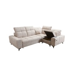 Ecksofa Ascot II mit Schlaffunktion, USB-Anschluss und verstellbaren Kopfstützen Samt, Wave 1 | Ihre Möbelmarke Ecksofa Ascot II mit Schlaffunktion, USB-Anschluss und verstellbaren Kopfstützen Samt, Wave 1 | Ihre Möbelmarke