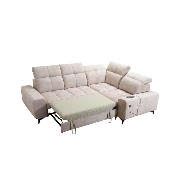 Ecksofa Ascot II mit Schlaffunktion, USB-Port und verstellbaren Kopfstützen Velours, Wave 4 | Ihre Möbelmarke Ecksofa Ascot II mit Schlaffunktion, USB-Port und verstellbaren Kopfstützen Velours, Wave 4 | Ihre Möbelmarke
