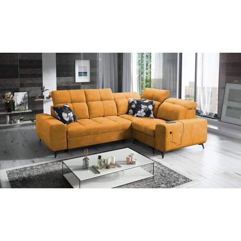 Ecksofa Ascot II mit Schlaffunktion, USB-Anschluss und verstellbaren Kopfstützen Velours, Wave 5 | Ihre Möbelmarke Ecksofa Ascot II mit Schlaffunktion, USB-Anschluss und verstellbaren Kopfstützen Velours, Wave 5 | Ihre Möbelmarke