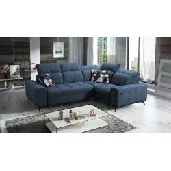 Ecksofa Ascot II mit Schlaffunktion, USB-Anschluss und verstellbaren Kopfstützen Velours, Wave 14 | Ihre Möbelmarke