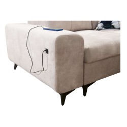 Ecksofa Ascot II mit Schlaffunktion, USB-Port und verstellbaren Kopfstützen Velours, Wave 4 | Ihre Möbelmarke Ecksofa Ascot II mit Schlaffunktion, USB-Port und verstellbaren Kopfstützen Velours, Wave 4 | Ihre Möbelmarke