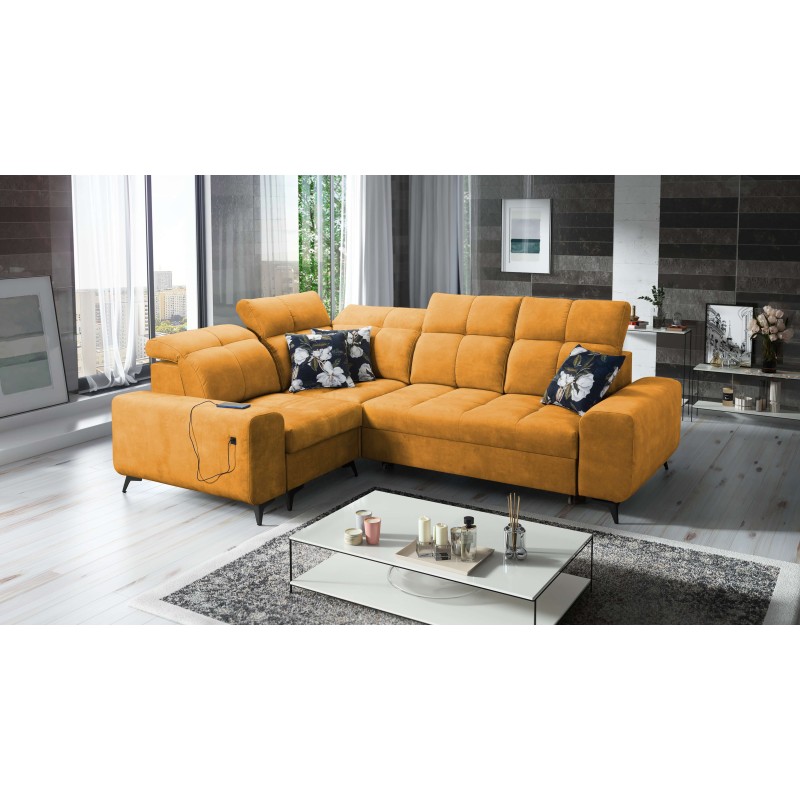 Ecksofa Ascot II mit Schlaffunktion, USB-Anschluss und verstellbaren Kopfstützen Velours, Wave 5 | Ihre Möbelmarke Ecksofa Ascot II mit Schlaffunktion, USB-Anschluss und verstellbaren Kopfstützen Velours, Wave 5 | Ihre Möbelmarke