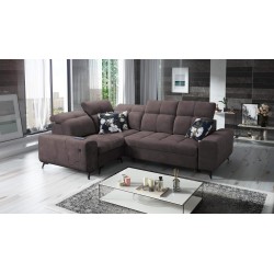 Ascot II Ecksofa mit Schlaffunktion, USB-Anschluss und verstellbaren Kopfstützen Samt, Wave 10 | Ihre Möbelmarke