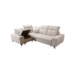 Ecksofa Ascot II mit Schlaffunktion, USB-Anschluss und verstellbaren Kopfstützen Samt, Wave 12 | Ihre Möbelmarke Ecksofa Ascot II mit Schlaffunktion, USB-Anschluss und verstellbaren Kopfstützen Samt, Wave 12 | Ihre Möbelmarke