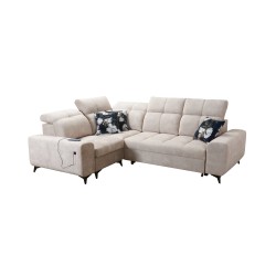 Ecksofa Ascot II mit Schlaffunktion, USB-Anschluss und verstellbaren Kopfstützen Samt, Wave 12 | Ihre Möbelmarke Ecksofa Ascot II mit Schlaffunktion, USB-Anschluss und verstellbaren Kopfstützen Samt, Wave 12 | Ihre Möbelmarke
