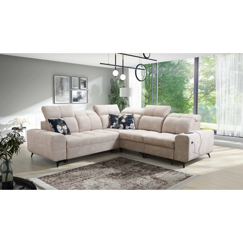 Ascot III Ecksofa mit Schlaffunktion, USB-Anschluss und Kopfstützen | Ihr stilvolles Möbelstück Ascot III Ecksofa mit Schlaffunktion, USB-Anschluss und Kopfstützen | Ihr stilvolles Möbelstück