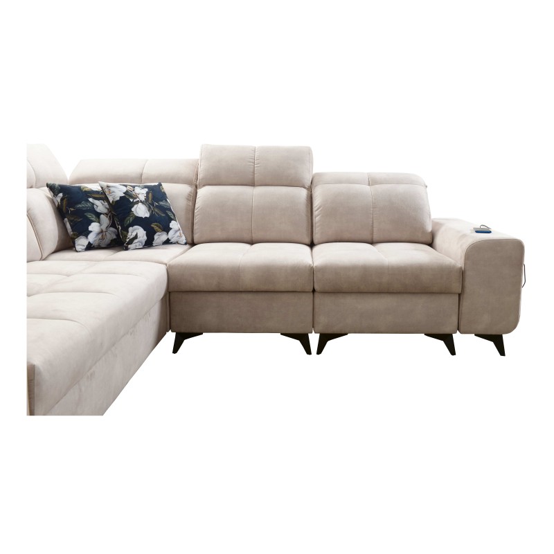 Ascot III Ecksofa mit Schlaffunktion, USB-Anschluss und Kopfstützen | Ihr stilvolles Möbelstück Ascot III Ecksofa mit Schlaffunktion, USB-Anschluss und Kopfstützen | Ihr stilvolles Möbelstück