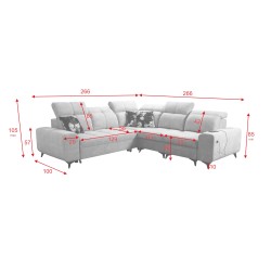 Ascot III Ecksofa mit Schlaffunktion, USB-Anschluss und Kopfstützen | Ihr stilvolles Möbelstück Ascot III Ecksofa mit Schlaffunktion, USB-Anschluss und Kopfstützen | Ihr stilvolles Möbelstück