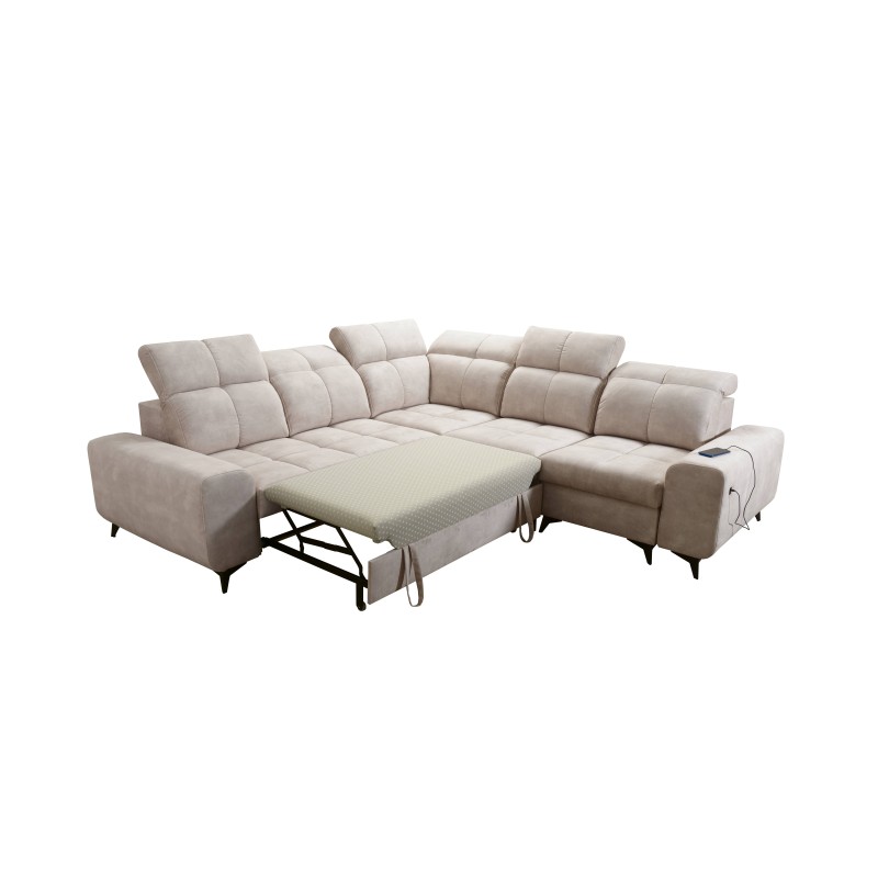 Ascot III Ecksofa mit Schlaffunktion, USB-Anschluss und Kopfstützen | Ihr stilvolles Möbelstück Ascot III Ecksofa mit Schlaffunktion, USB-Anschluss und Kopfstützen | Ihr stilvolles Möbelstück