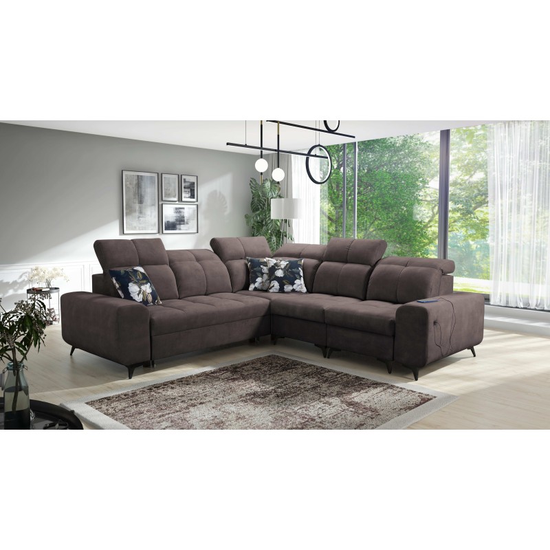 Ascot III Ecksofa mit Schlaffunktion, USB-Anschluss und Kopfstützen | Ihr stilvolles Möbelstück Ascot III Ecksofa mit Schlaffunktion, USB-Anschluss und Kopfstützen | Ihr stilvolles Möbelstück