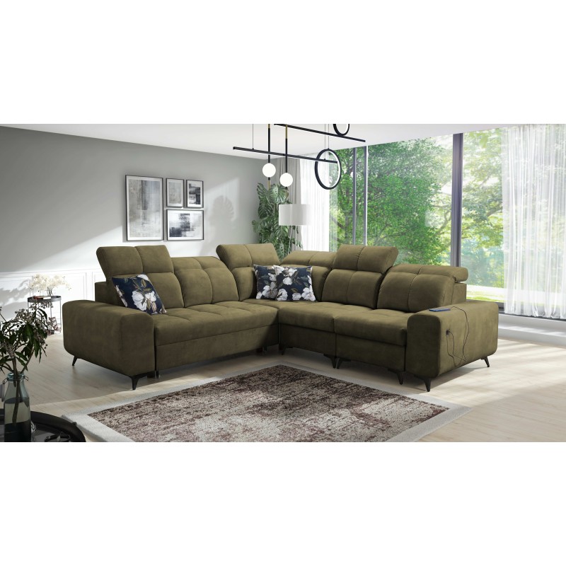 Ascot III Ecksofa mit Schlaffunktion, USB-Anschluss und Kopfstützen | Ihr stilvolles Möbelstück Ascot III Ecksofa mit Schlaffunktion, USB-Anschluss und Kopfstützen | Ihr stilvolles Möbelstück