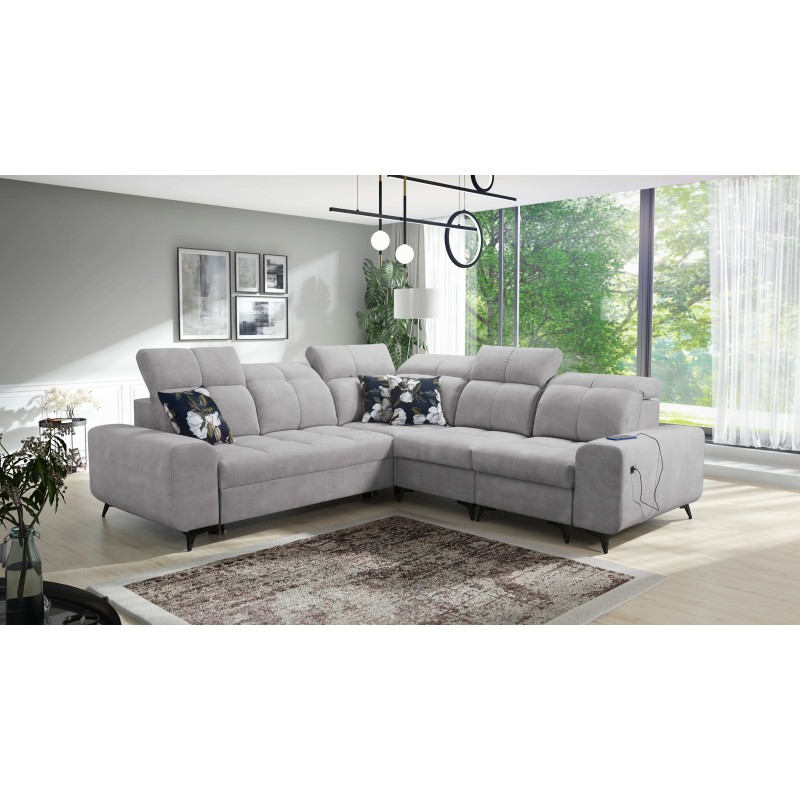 Ascot III Ecksofa mit Schlaffunktion, USB-Anschluss und Kopfstützen | Ihr stilvolles Möbelstück Ascot III Ecksofa mit Schlaffunktion, USB-Anschluss und Kopfstützen | Ihr stilvolles Möbelstück