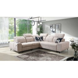 Ascot III Ecksofa mit Schlaffunktion, USB-Anschluss und Kopfstützen | Ihr stilvolles Möbelstück