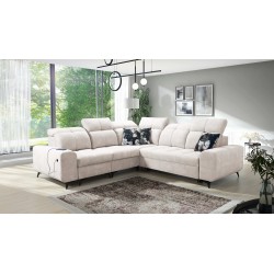 Ascot III Ecksofa mit Schlaffunktion, USB-Anschluss und Kopfstützen | Ihr stilvolles Möbelstück
