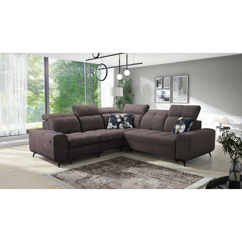 Ascot III Ecksofa mit Schlaffunktion, USB-Anschluss und Kopfstützen | Ihr stilvolles Möbelstück Ascot III Ecksofa mit Schlaffunktion, USB-Anschluss und Kopfstützen | Ihr stilvolles Möbelstück