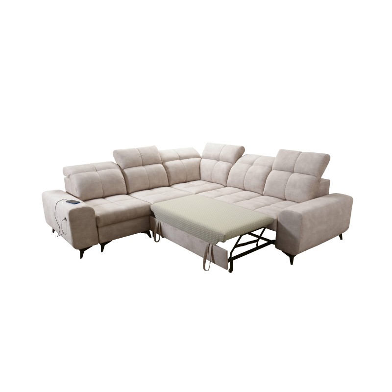 Ascot III Ecksofa mit Schlaffunktion, USB-Anschluss und Kopfstützen | Ihr stilvolles Möbelstück Ascot III Ecksofa mit Schlaffunktion, USB-Anschluss und Kopfstützen | Ihr stilvolles Möbelstück