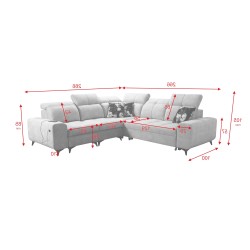Ascot III Ecksofa mit Schlaffunktion, USB-Anschluss und Kopfstützen | Ihr stilvolles Möbelstück Ascot III Ecksofa mit Schlaffunktion, USB-Anschluss und Kopfstützen | Ihr stilvolles Möbelstück