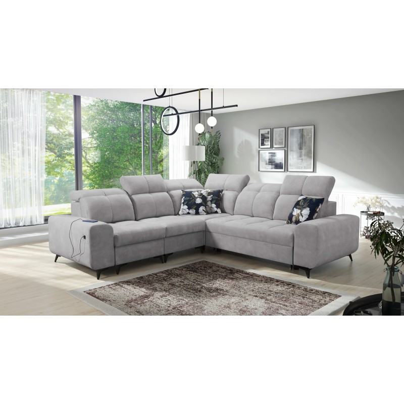 Ascot III Ecksofa mit Schlaffunktion, USB-Anschluss und Kopfstützen | Ihr stilvolles Möbelstück Ascot III Ecksofa mit Schlaffunktion, USB-Anschluss und Kopfstützen | Ihr stilvolles Möbelstück