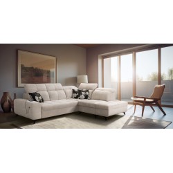 Ecksofa Ascot VII mit Schlaffunktion, USB-Anschluss, verstellbaren Kopfstützen – Raffinesse und Komfort in einem