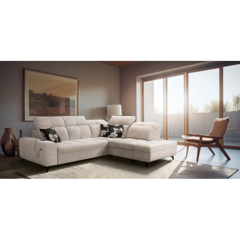 Ecksofa Ascot VII mit Schlaffunktion, USB-Anschluss, verstellbaren Kopfstützen – Raffinesse und Komfort in einem Ecksofa Ascot VII mit Schlaffunktion, USB-Anschluss, verstellbaren Kopfstützen – Raffinesse und Komfort in einem