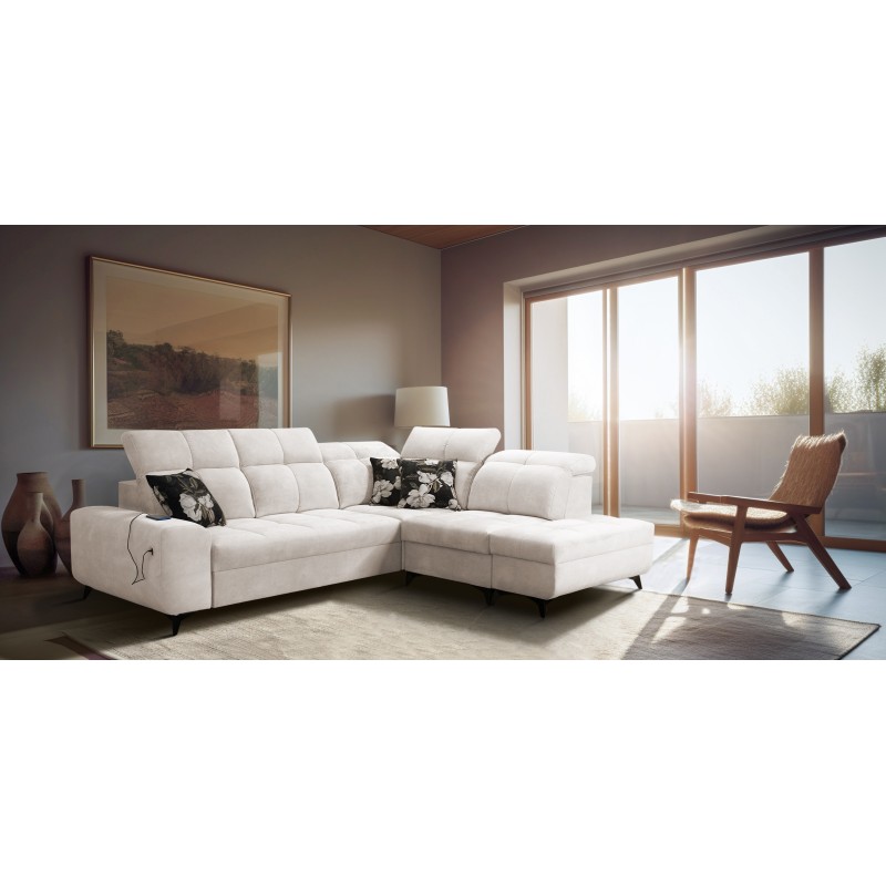 Ecksofa Ascot VII mit Schlaffunktion, USB-Anschluss, verstellbaren Kopfstützen – Raffinesse und Komfort in einem Ecksofa Ascot VII mit Schlaffunktion, USB-Anschluss, verstellbaren Kopfstützen – Raffinesse und Komfort in einem