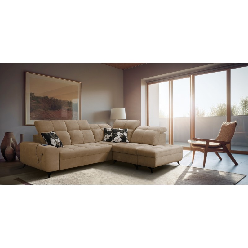 Ecksofa Ascot VII mit Schlaffunktion, USB-Anschluss, verstellbaren Kopfstützen – Raffinesse und Komfort in einem Ecksofa Ascot VII mit Schlaffunktion, USB-Anschluss, verstellbaren Kopfstützen – Raffinesse und Komfort in einem