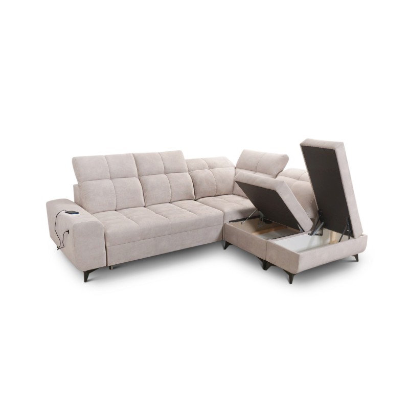 Ecksofa Ascot VII mit Schlaffunktion, USB-Anschluss, verstellbaren Kopfstützen – Raffinesse und Komfort in einem Ecksofa Ascot VII mit Schlaffunktion, USB-Anschluss, verstellbaren Kopfstützen – Raffinesse und Komfort in einem