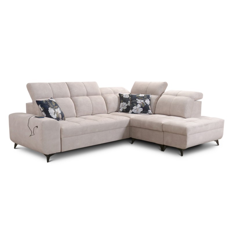 Ecksofa Ascot VII mit Schlaffunktion, USB-Anschluss, verstellbaren Kopfstützen – Raffinesse und Komfort in einem Ecksofa Ascot VII mit Schlaffunktion, USB-Anschluss, verstellbaren Kopfstützen – Raffinesse und Komfort in einem