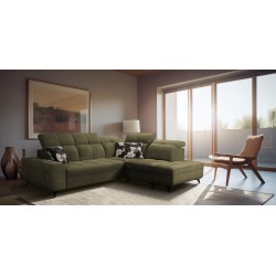 Ecksofa Ascot VII mit Schlaffunktion, USB-Anschluss, verstellbaren Kopfstützen – Raffinesse und Komfort in einem