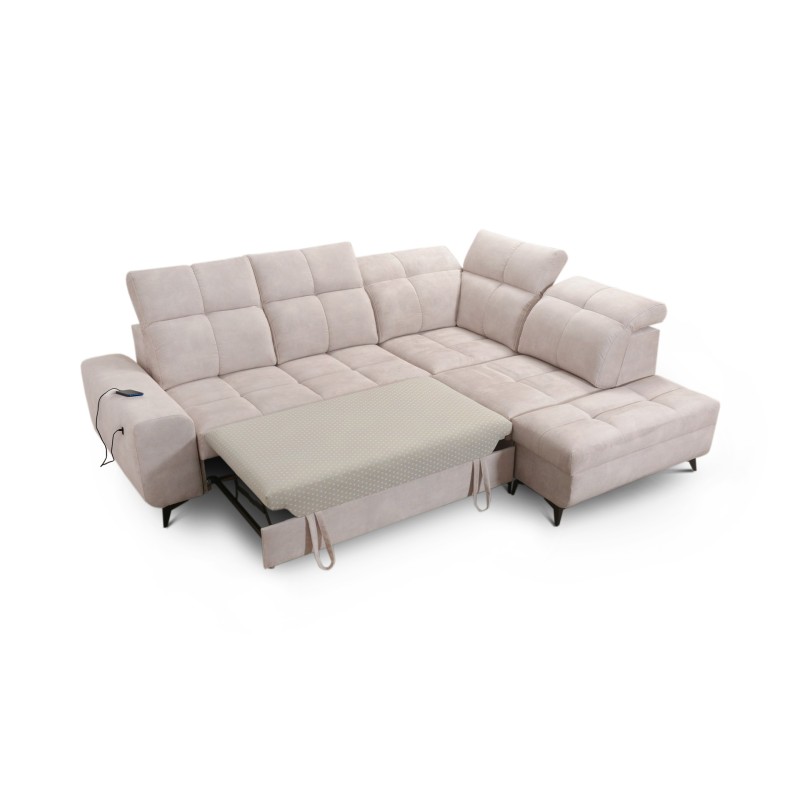Ecksofa Ascot VII mit Schlaffunktion, USB-Anschluss, verstellbaren Kopfstützen – Raffinesse und Komfort in einem Ecksofa Ascot VII mit Schlaffunktion, USB-Anschluss, verstellbaren Kopfstützen – Raffinesse und Komfort in einem