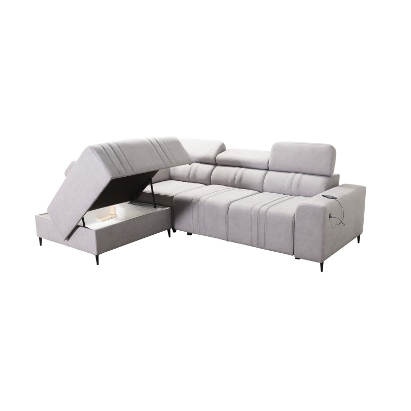 Narożnik Verona VII z funkcją spania w tkaninie Welur, Vena 10 – elegancja i funkcjonalność Narożnik Verona VII z funkcją spania w tkaninie Welur, Vena 10 – elegancja i funkcjonalność