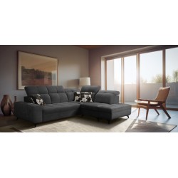 Ecksofa Ascot VII mit Schlaffunktion, USB-Anschluss, verstellbaren Kopfstützen – Raffinesse und Komfort in einem