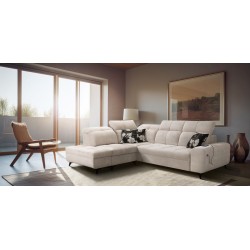 Ecksofa Ascot VII mit Schlaffunktion, USB-Anschluss, verstellbaren Kopfstützen – Raffinesse und Komfort in einem