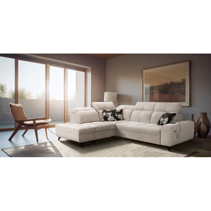 Ecksofa Ascot VII mit Schlaffunktion, USB-Anschluss, verstellbaren Kopfstützen – Raffinesse und Komfort in einem Ecksofa Ascot VII mit Schlaffunktion, USB-Anschluss, verstellbaren Kopfstützen – Raffinesse und Komfort in einem