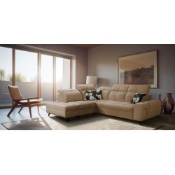Ecksofa Ascot VII mit Schlaffunktion, USB-Anschluss, verstellbaren Kopfstützen – Raffinesse und Komfort in einem